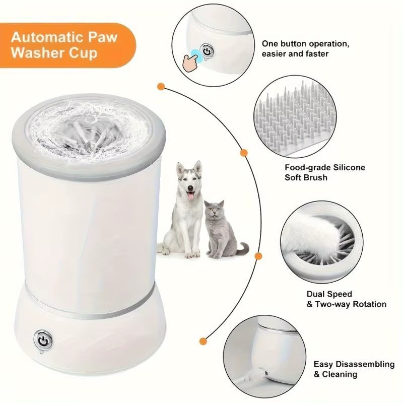 Automatic Dog Paw Washer USB Rechargeable 