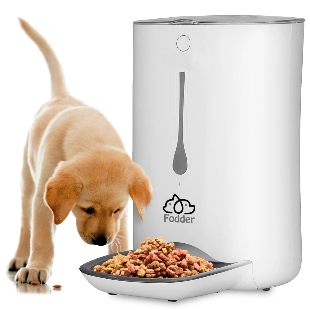 Smart Automatic Cat & Dog Food Dispenser - Digital Pet Feeder with Voice Message Playback