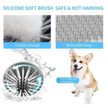 Automatic Dog Paws Cleaner Pet Foot Washer  - Silicone Cleaner Cup