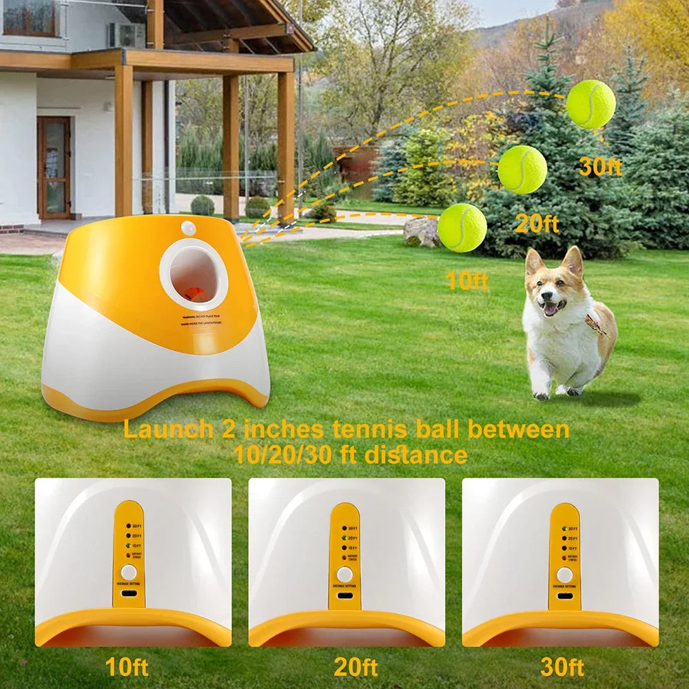 Ball Launcher for Dogs: Interactive Ball Launcher 10-30 Ft, Ideal Toy for Small/medium Dogs