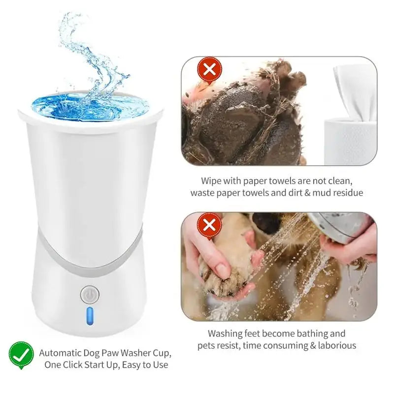 Automatic Dog Paws Cleaner Pet Foot Washer  - Silicone Cleaner Cup