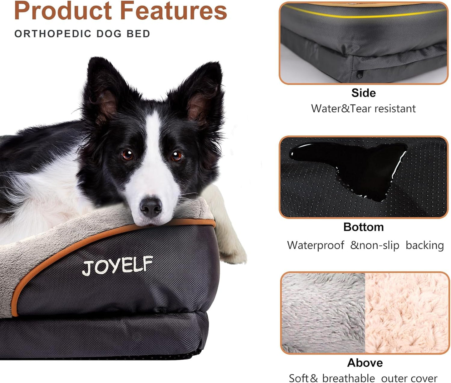 Large Memory Foam Dog Bed, Orthopedic Dog Bed & Sofa