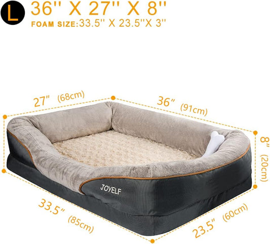 Large Memory Foam Dog Bed, Orthopedic Dog Bed & Sofa