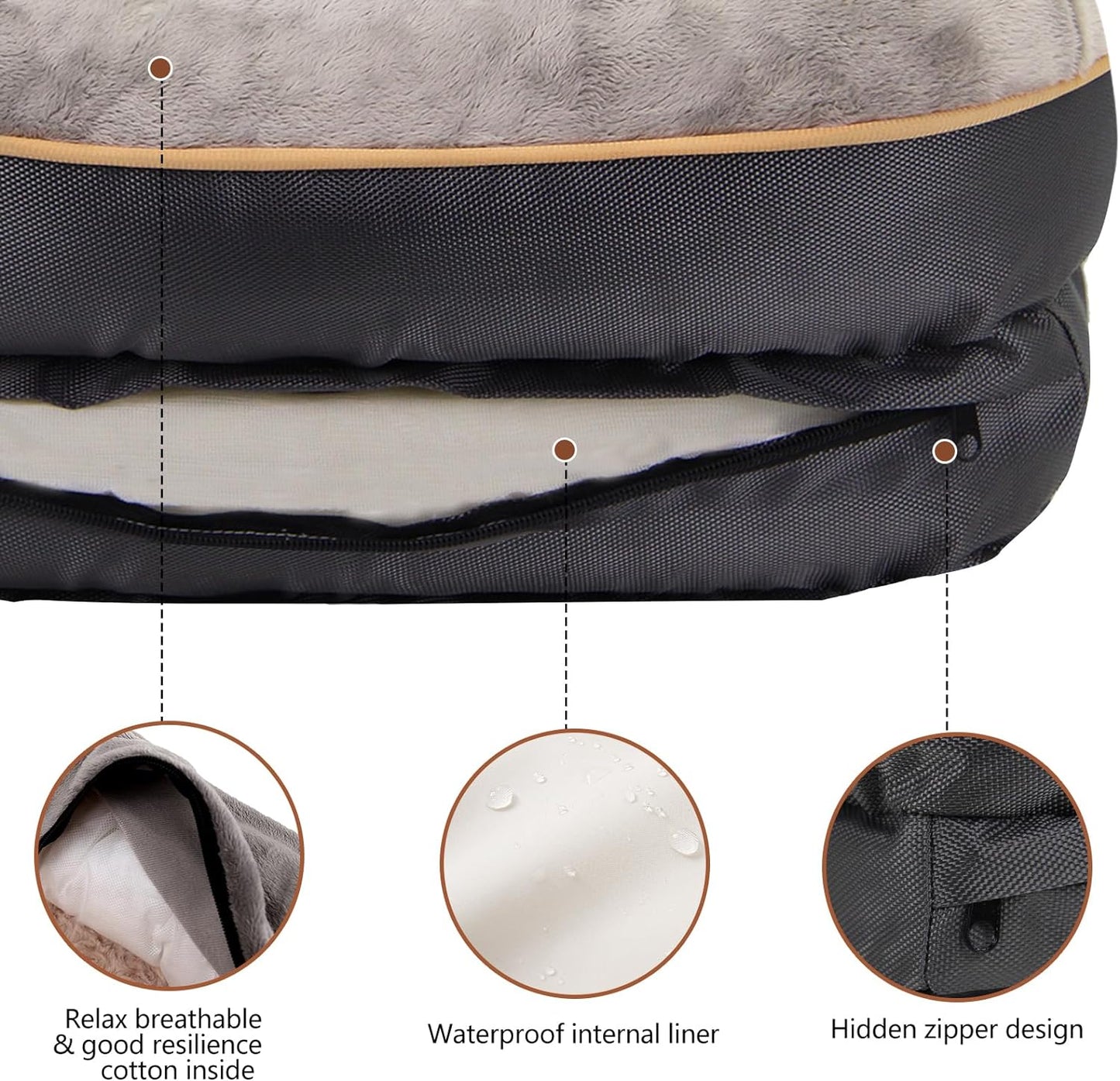 Large Memory Foam Dog Bed, Orthopedic Dog Bed & Sofa