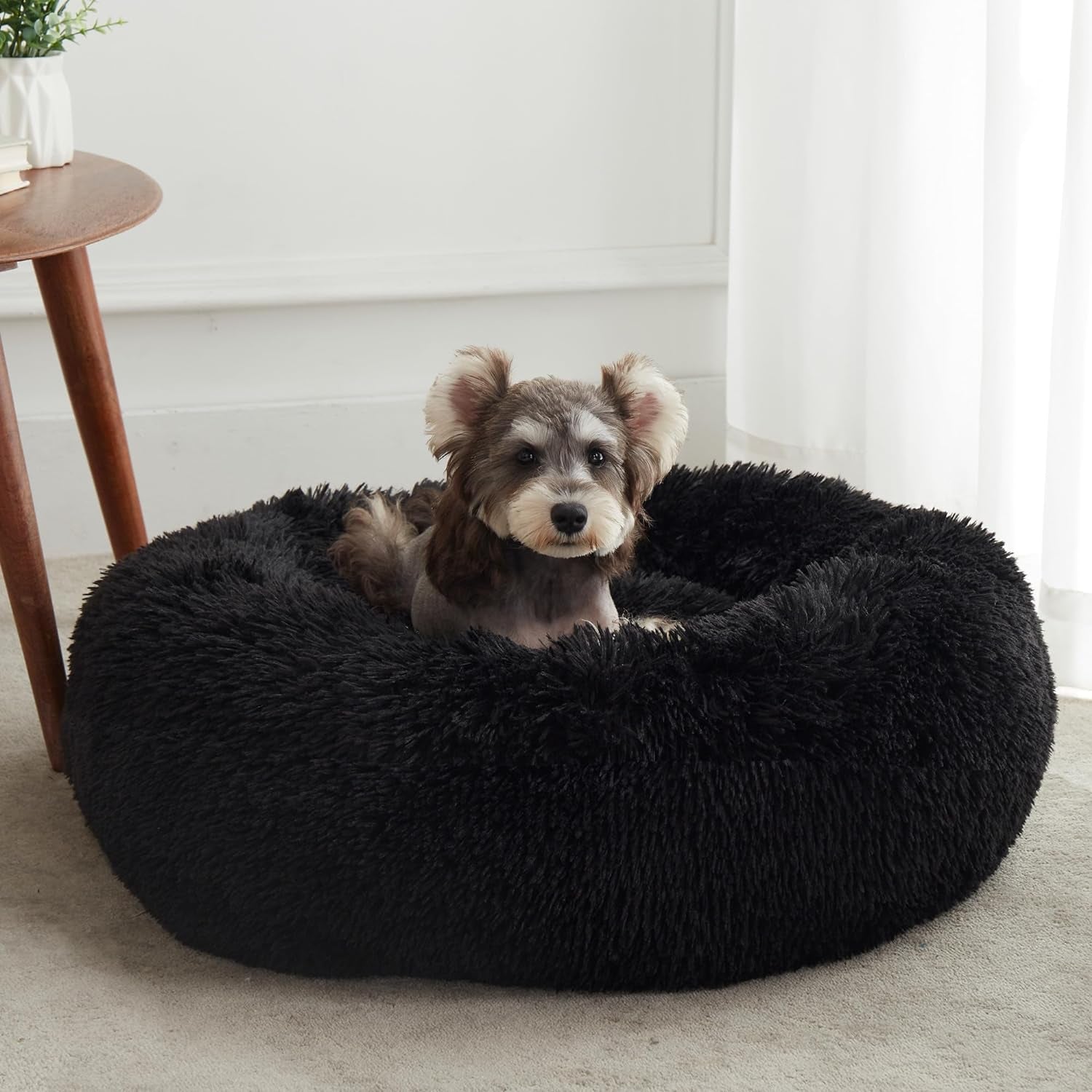 Calming Dog Bed & Cat Bed, Anti-Anxiety Donut Dog Cuddler Bed