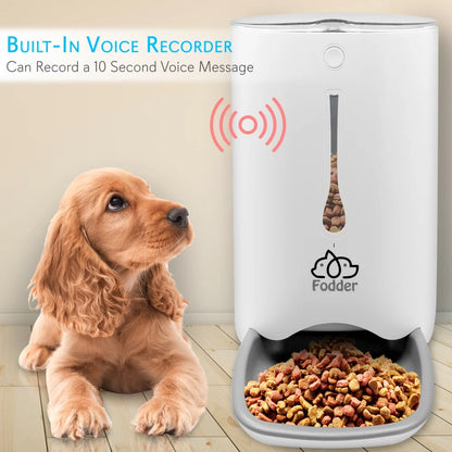 Smart Automatic Cat & Dog Food Dispenser - Digital Pet Feeder with Voice Message Playback